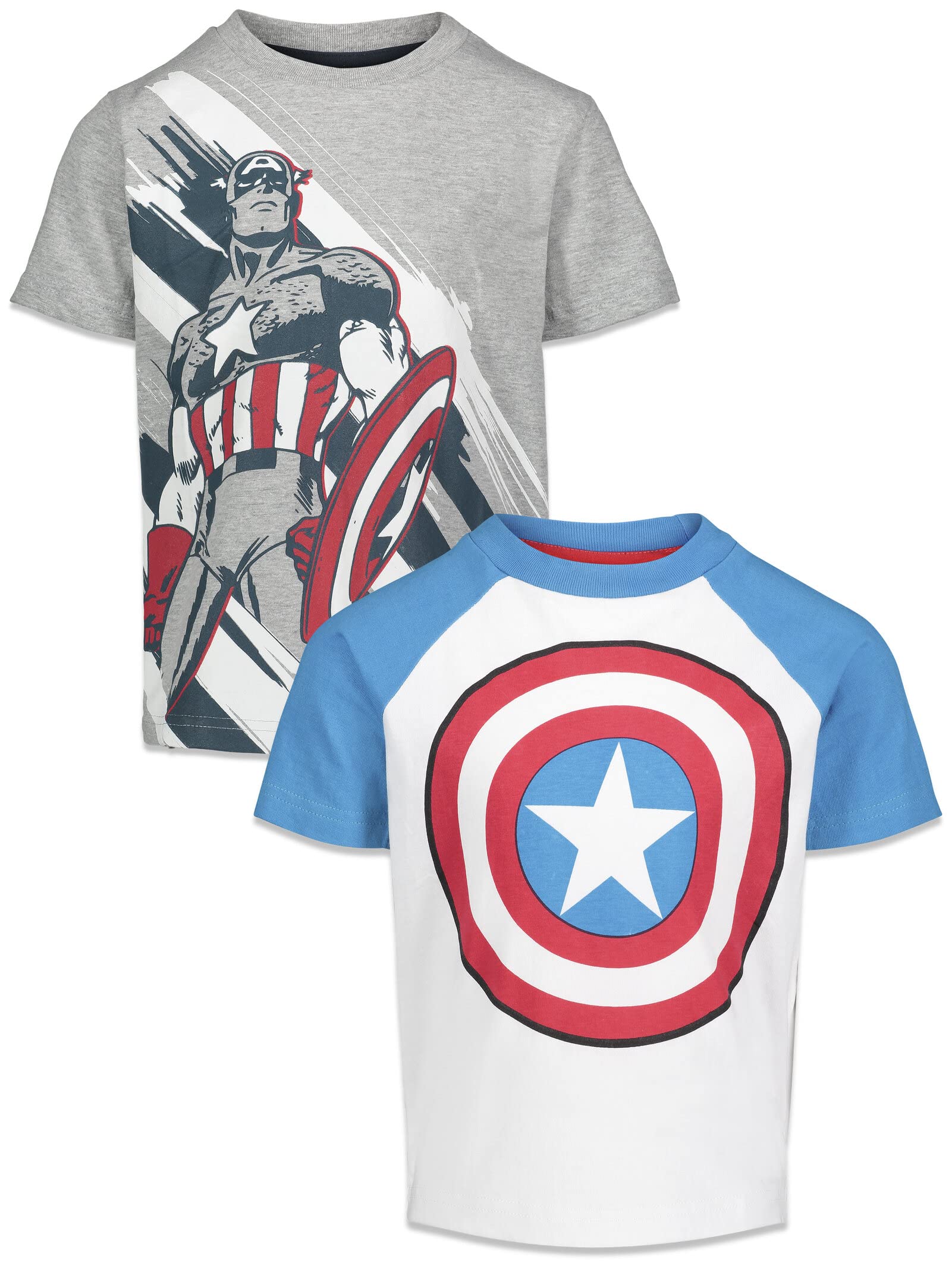 Marvel 2 Pack T-Shirts Toddler to Big Kid Sizes (2T - 18-20)